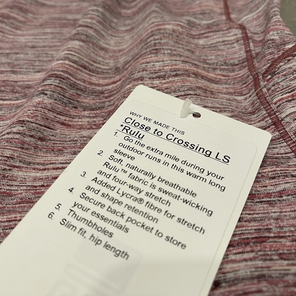 Lululemon NEW athletic long sleeve top sz M - Picture 9 of 11